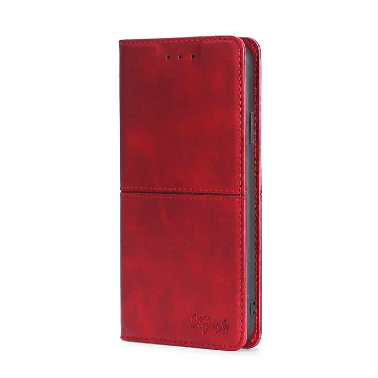 For Doogee X96 Pro Cow Texture Magnetic Horizontal Flip Leather Phone Case(Red) - Doogee Cases by buy2fix | Online Shopping UK | buy2fix