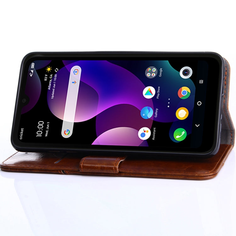 For Doogee X96 Pro Geometric Stitching Horizontal Flip Leather Phone Case(Dark Brown) - Doogee Cases by buy2fix | Online Shopping UK | buy2fix