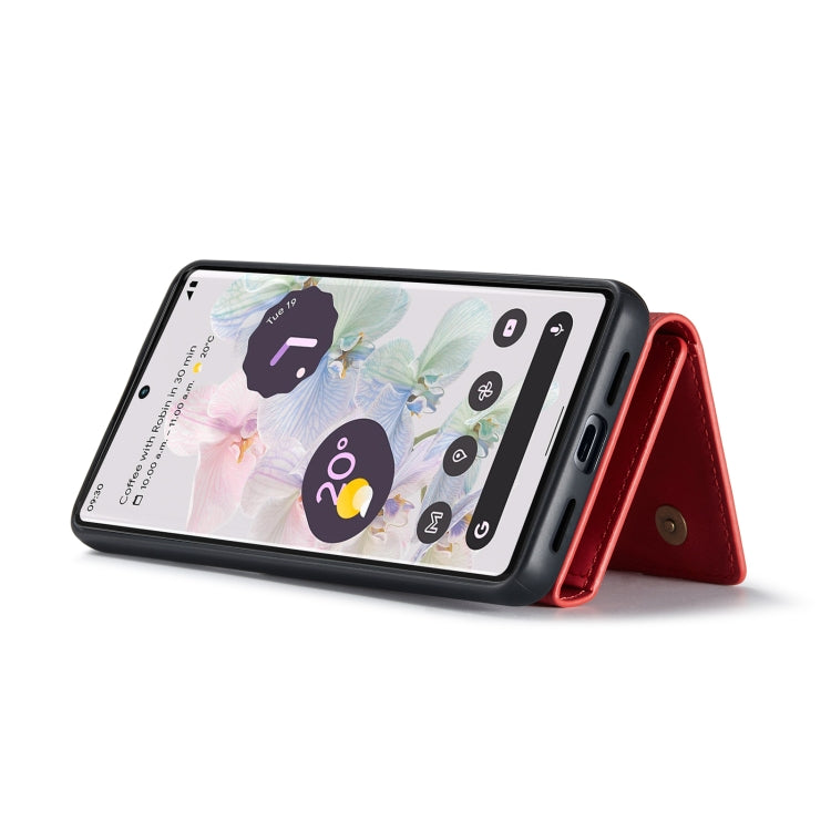 For Google Pixel 7 Pro 5G DG.MING M1 Series 3-Fold Multi Card Wallet + Magnetic Phone Case(Red) - Google Cases by DG.MING | Online Shopping UK | buy2fix