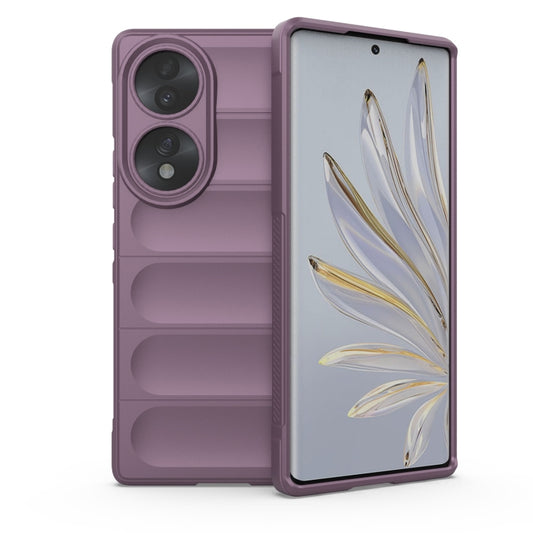 For Honor 70 5G Magic Shield TPU + Flannel Phone Case(Purple) - Honor Cases by buy2fix | Online Shopping UK | buy2fix