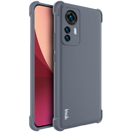 For Xiaomi 12 Pro IMAK All-inclusive Shockproof Airbag TPU Phone Case with Screen Protector (Matte Grey) - Xiaomi Cases by imak | Online Shopping UK | buy2fix