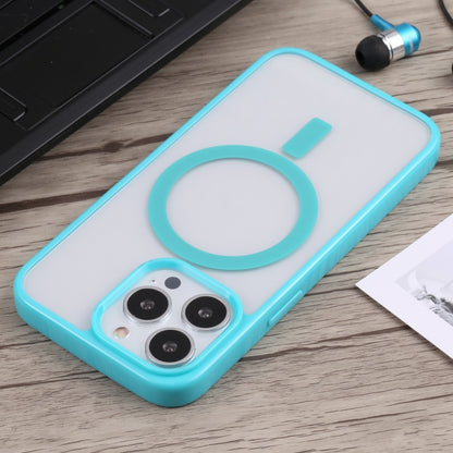 For iPhone 14 Pro Acrylic + TPU Magsafe Magnetic Phone Case(Sky Blue) - iPhone 14 Pro Cases by buy2fix | Online Shopping UK | buy2fix