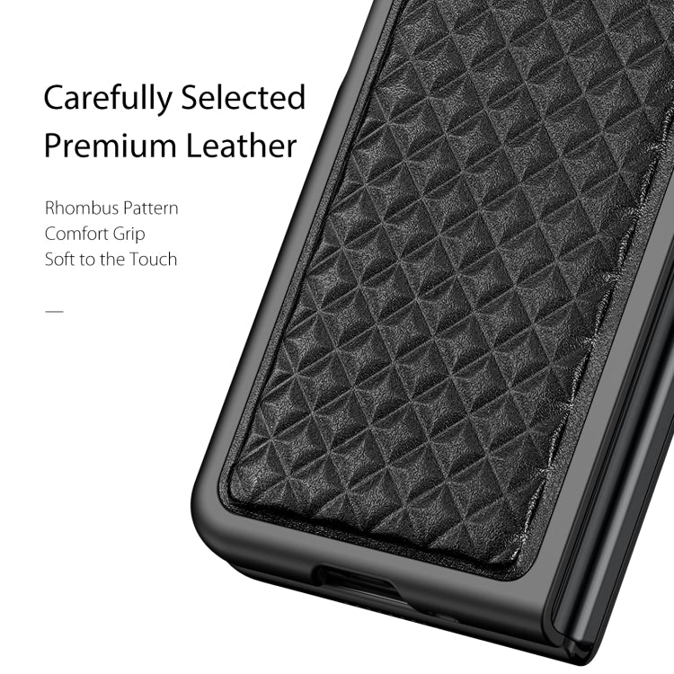 For Samsung Galaxy Z Fold3 5G DUX DUCIS Venice Series Shockproof Genuine Leather Phone Case(Black) - Galaxy Phone Cases by DUX DUCIS | Online Shopping UK | buy2fix