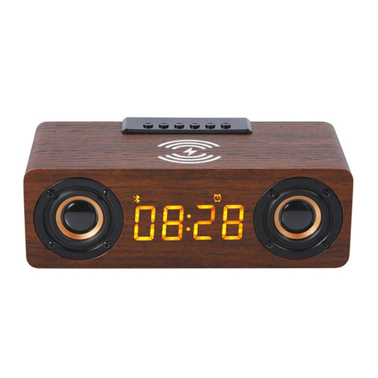 K1 Multifunctional Desktop Wooden Bluetooth Speaker Wireless Loudspeaker(Dark Brown) - Desktop Speaker by buy2fix | Online Shopping UK | buy2fix