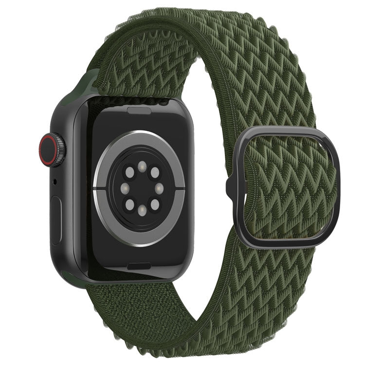 Wave Nylon Watch Band For Apple Watch Ultra 49mm&Watch Ultra 2 49mm / Series 9&8&7 45mm / SE 3&SE 2&6&SE&5&4 44mm / 3&2&1 42mm(Army Green) - Watch Bands by buy2fix | Online Shopping UK | buy2fix