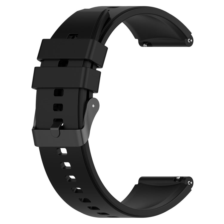 For Samsung Galaxy Watch 5 40mm 20mm Black Buckle Step Silicone Watch Band(Black) - Watch Bands by buy2fix | Online Shopping UK | buy2fix