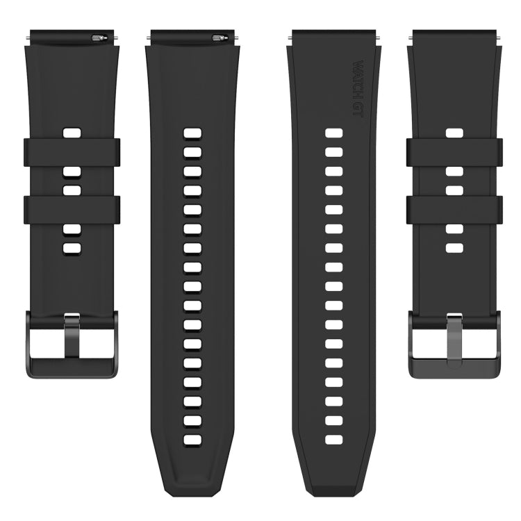 For Samsung Galaxy Watch 5 40mm 20mm Black Buckle Step Silicone Watch Band(Black) - Watch Bands by buy2fix | Online Shopping UK | buy2fix