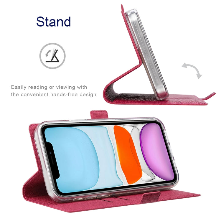 For iPhone 14 Plus ViLi K Series Dual-side Buckle Magsafe Leather Phone Case(Rose Red) - iPhone 14 Plus Cases by ViLi | Online Shopping UK | buy2fix