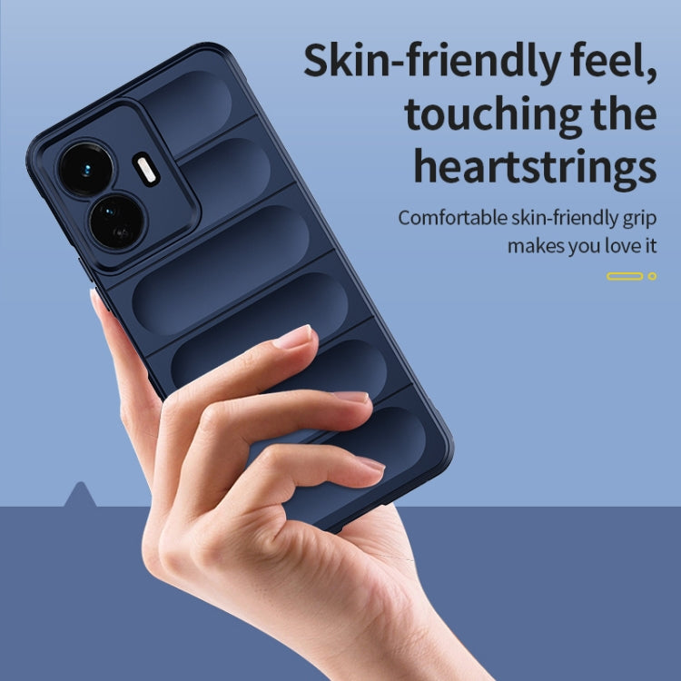 For vivo Y77 5G Global Magic Shield TPU + Flannel Phone Case(Black) - vivo Cases by buy2fix | Online Shopping UK | buy2fix