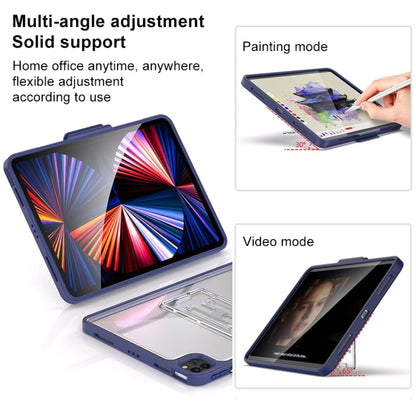 Mutural Transparent Holder Tablet Case For iPad 10.2 2021 / 2020 / 2019 / 10.5(Black) - iPad 10.2 Cases by Mutural | Online Shopping UK | buy2fix