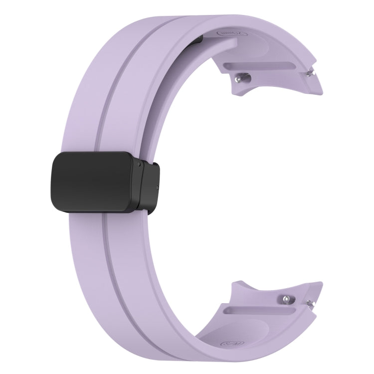 For Samsung Galaxy Watch5 40mm / 44mm / Pro 45mm Folding Buckle Silicone Watch Ban(Purple) - Watch Bands by buy2fix | Online Shopping UK | buy2fix