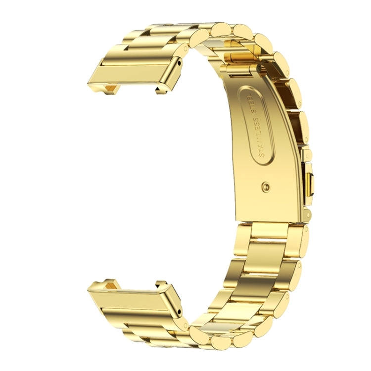 For Xiaomi Mi Band 7 Pro Mijobs Three-bead Metal Stainless Steel Watch Band(Gold) - Watch Bands by MIJOBS | Online Shopping UK | buy2fix