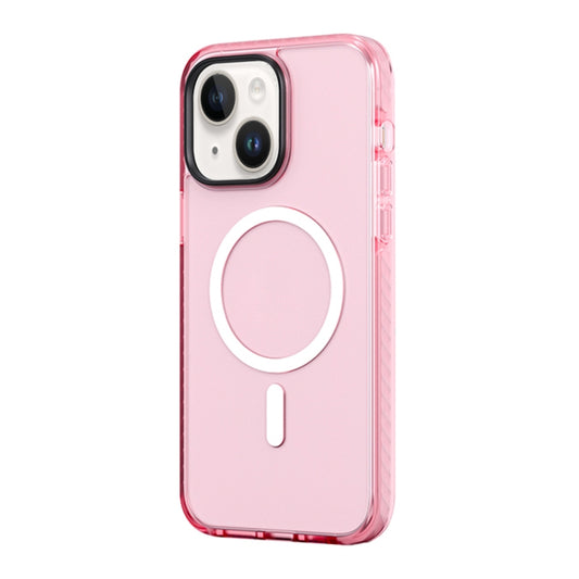 For iPhone 14 ROCK Double-layer Armor Shield MagSafe Magnetic Phone Case (Pink) - iPhone 14 Cases by ROCK | Online Shopping UK | buy2fix