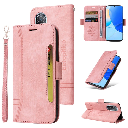 For Huawei nova 9 SE BETOPNICE Dual-side Buckle Leather Phone Case(Pink) - Huawei Cases by BETOPNICE | Online Shopping UK | buy2fix