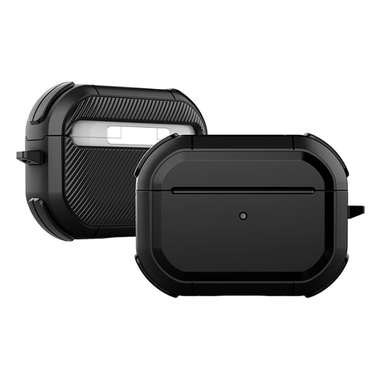 For AirPods Pro 2 Wireless Earphones Shockproof Thunder Mecha TPU Protective Case(Black) - For AirPods Pro 2 by buy2fix | Online Shopping UK | buy2fix