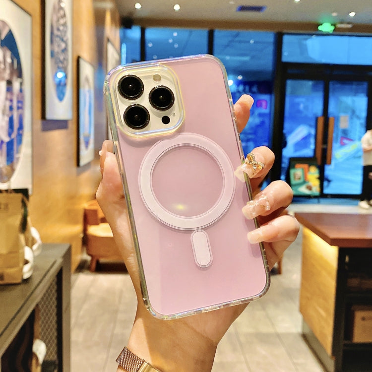 For iPhone 11 Pro MagSafe Magnetic Color Plated Phone Case(Pink) - iPhone 11 Pro Cases by buy2fix | Online Shopping UK | buy2fix