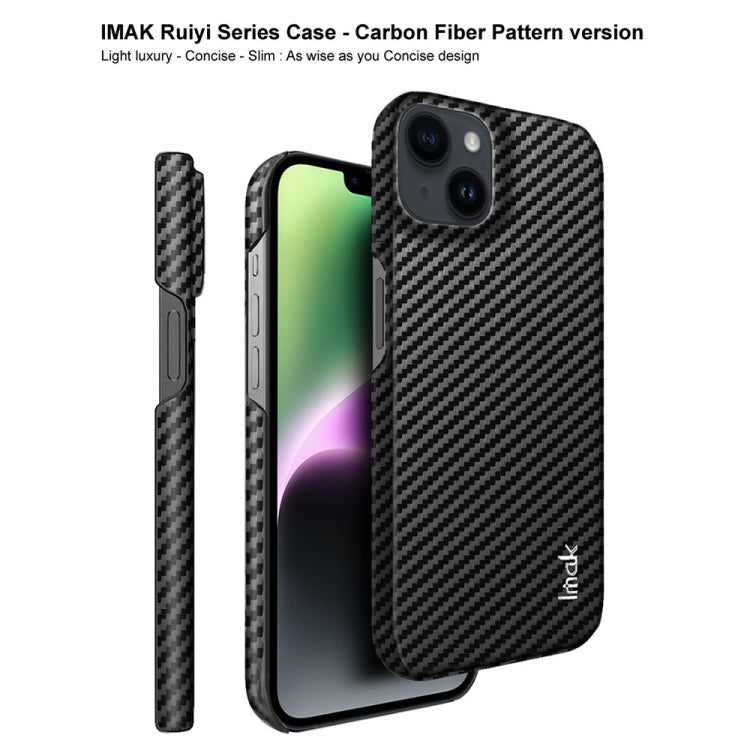 For iPhone 14 IMAK Ruiyi Series Carbon Fiber PU + PC Phone Case - iPhone 14 Cases by imak | Online Shopping UK | buy2fix