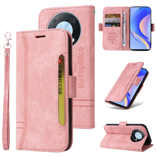 For Huawei nova Y90 / Enjoy 50 Pro BETOPNICE Dual-side Buckle Leather Phone Case(Pink) - Huawei Cases by BETOPNICE | Online Shopping UK | buy2fix