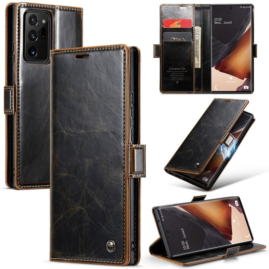 For Samsung Galaxy Note20 Ultra CaseMe 003 Crazy Horse Texture Leather Phone Case(Coffee) - Galaxy Phone Cases by CaseMe | Online Shopping UK | buy2fix