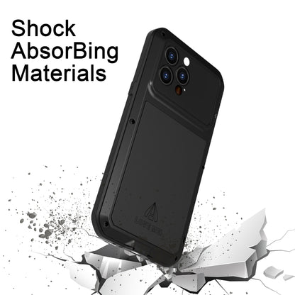 For iPhone 14 Pro LOVE MEI Metal Shockproof Life Waterproof Dustproof Phone Case(White) - iPhone 14 Pro Cases by LOVE MEI | Online Shopping UK | buy2fix