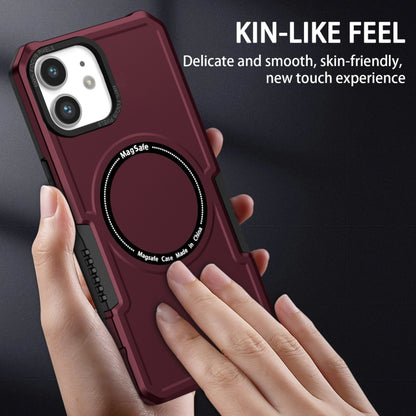 For iPhone 11 MagSafe Shockproof Armor Phone Case(Wine Red) - iPhone 11 Cases by buy2fix | Online Shopping UK | buy2fix