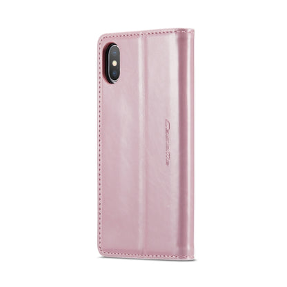 For iPhone XS Max CaseMe 003 Crazy Horse Texture Leather Phone Case(Rose Gold) - More iPhone Cases by CaseMe | Online Shopping UK | buy2fix