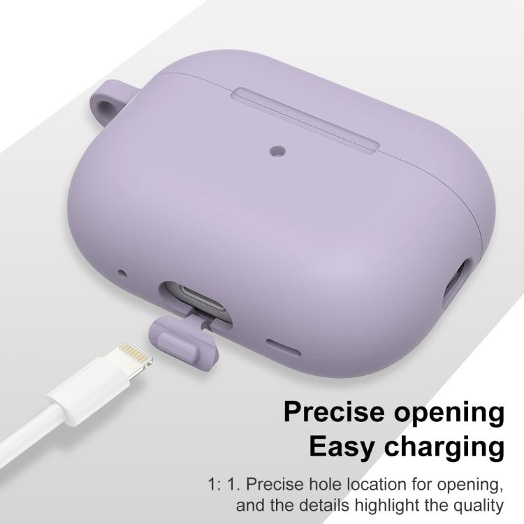 For AirPods Pro 2 Thickened One-piece Shockproof Earphone Case(Lavender Purple) - For AirPods Pro 2 by buy2fix | Online Shopping UK | buy2fix