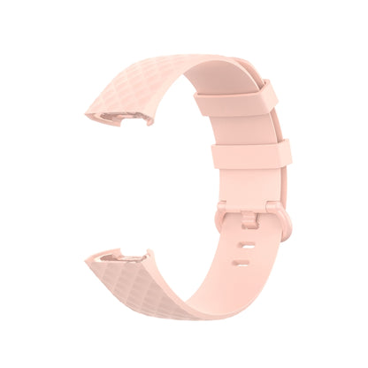 Color Buckle TPU Wrist Strap Watch Band for Fitbit Charge 4 / Charge 3 / Charge 3 SE, Size: S(Light Pink) - Watch Bands by buy2fix | Online Shopping UK | buy2fix