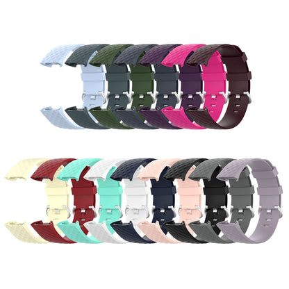 18mm Silver Color Buckle TPU Wrist Strap Watch Band for Fitbit Charge 4 / Charge 3 / Charge 3 SE, Size: S(Red) - Watch Bands by buy2fix | Online Shopping UK | buy2fix