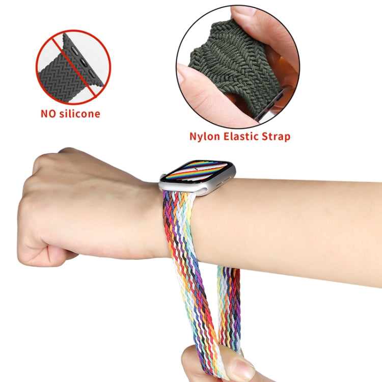 Nylon Single-turn Braided Watch Band For Apple Watch Ultra 49mm / Series 8&7 45mm / SE 2&6&SE&5&4 44mm / 3&2&1 42mm, Length:135mm(Lavender) - Watch Bands by buy2fix | Online Shopping UK | buy2fix