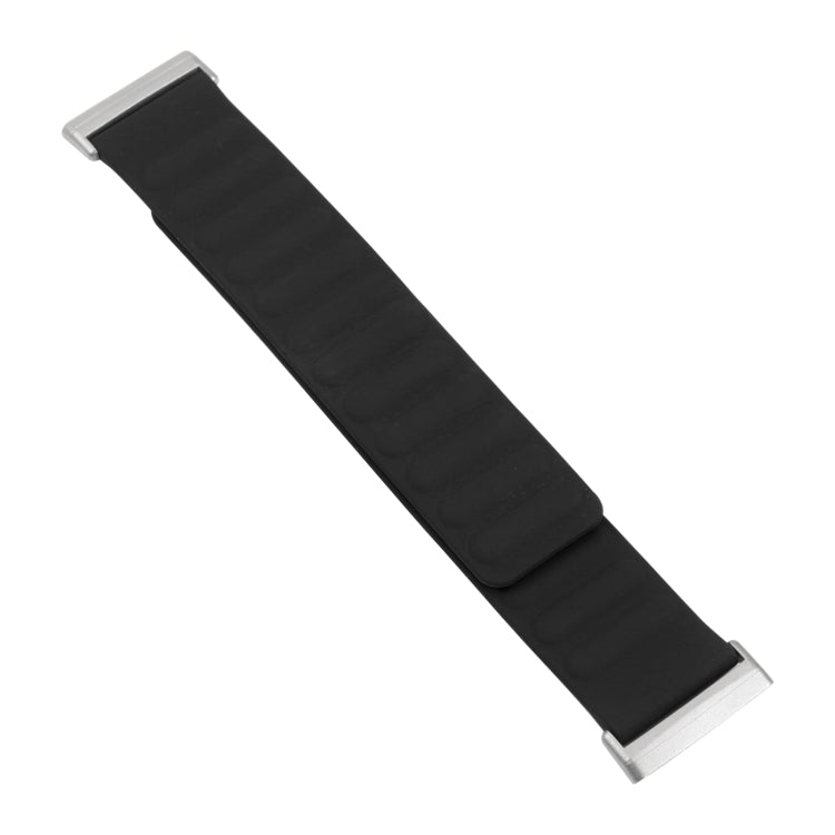 For Fitbit Versa 4 / 3 / Sense 2 20mm Silicone Magnetic Watch Band(Black) - Watch Bands by buy2fix | Online Shopping UK | buy2fix