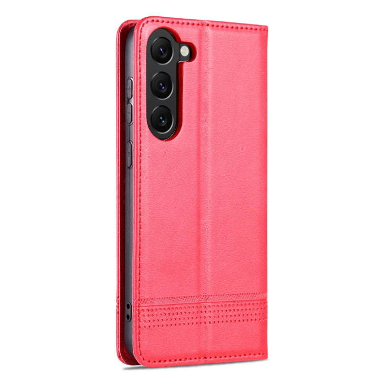 For Samsung Galaxy S23 5G AZNS Magnetic Calf Texture Flip Leather Phone Case(Red) - Galaxy S23 5G Cases by AZNS | Online Shopping UK | buy2fix