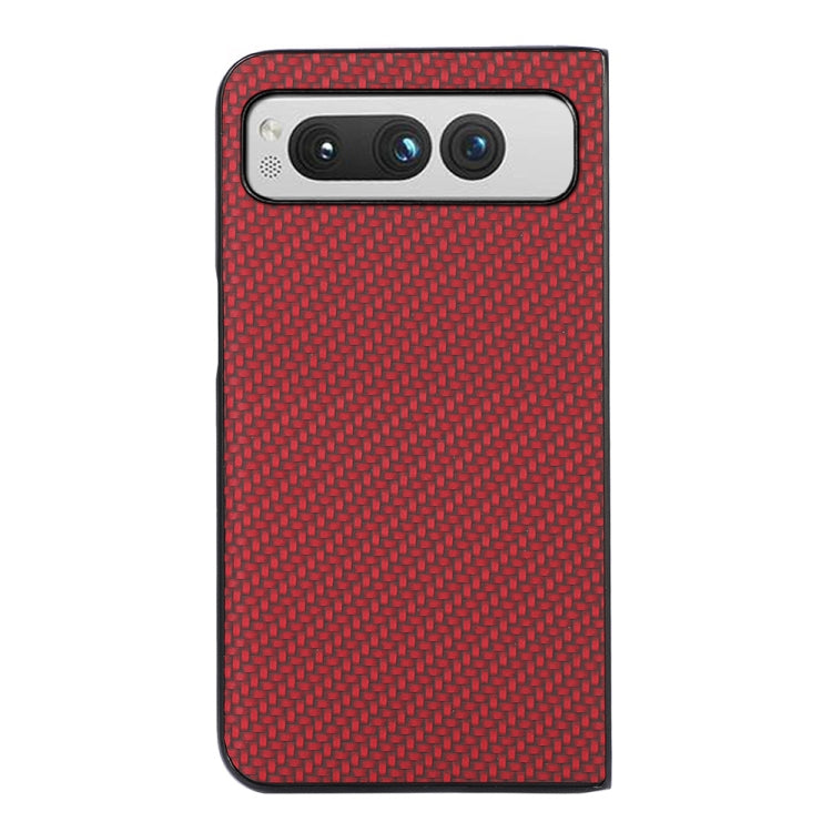 For Google Pixel Fold Carbon Fiber Texture Shockproof Phone Case(Red) - Google Cases by buy2fix | Online Shopping UK | buy2fix