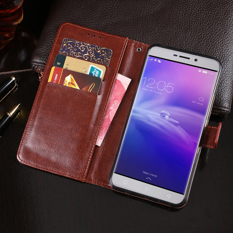 For Blackview R7 idewei Crazy Horse Texture Horizontal Flip Leather Case with Holder & Card Slots & Wallet(Rose Red) - More Brand by idewei | Online Shopping UK | buy2fix