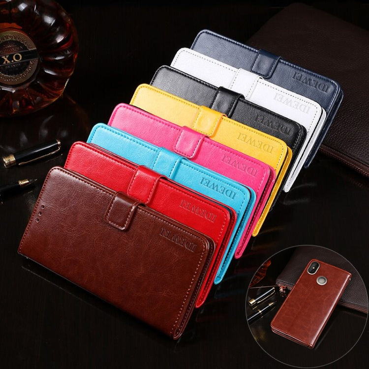 For Doogee X70 idewei  Crazy Horse Texture Horizontal Flip Leather Case with Holder & Card Slots & Wallet(Rose Red) - More Brand by idewei | Online Shopping UK | buy2fix