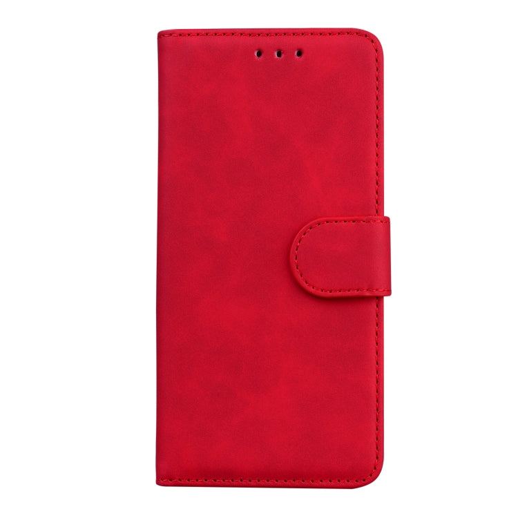 For OnePlus 11 Skin Feel Pure Color Flip Leather Phone Case(Red) - OnePlus Cases by buy2fix | Online Shopping UK | buy2fix