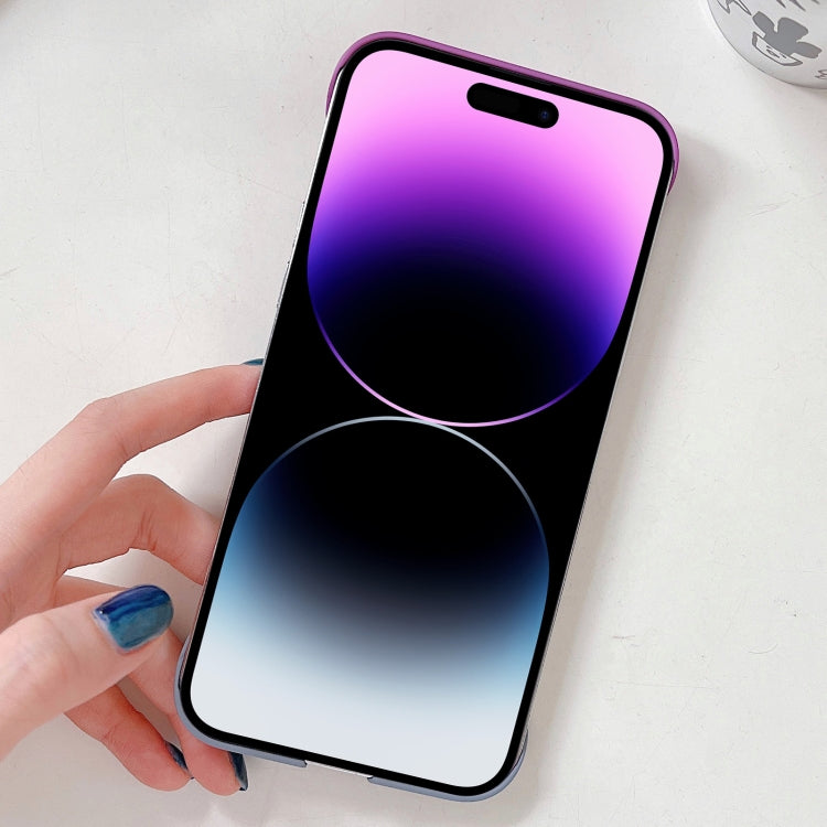 For iPhone 14 Frameless Skin Feel Gradient Phone Case(Dark Purple + Grey) - iPhone 14 Cases by buy2fix | Online Shopping UK | buy2fix