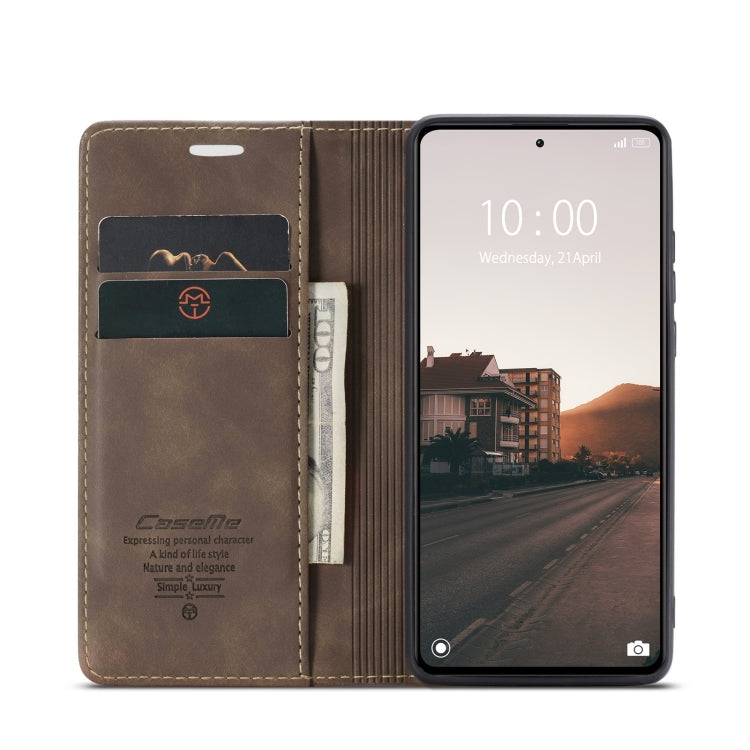 For Xiaomi Redmi Note 12 Pro+ 5G CaseMe 013 Multifunctional Horizontal Flip Leather Phone Case(Coffee) - Xiaomi Cases by CaseMe | Online Shopping UK | buy2fix