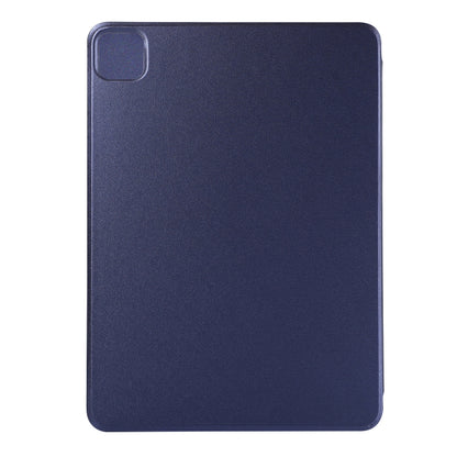 For iPad Air 13 2024 / Pro 12.9 2020 Non-buckle Double-sided Magnetic Flip Leather Tablet Case With Holder & Sleep / Wake-up Function(Dark Blue) - iPad Pro 12.9 (2020) Cases by buy2fix | Online Shopping UK | buy2fix