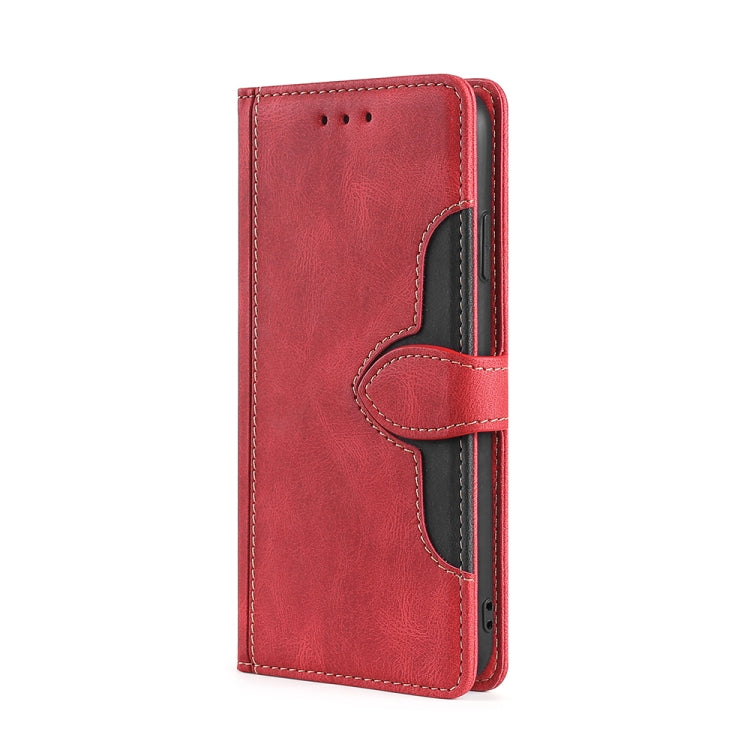 For Blackview A52 Skin Feel Magnetic Buckle Leather Phone Case(Red) - More Brand by buy2fix | Online Shopping UK | buy2fix