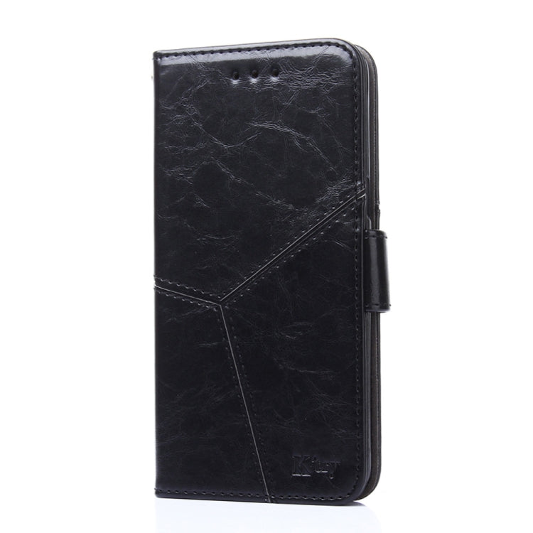 For Blackview A85 Geometric Stitching Flip Leather Phone Case(Black) - More Brand by buy2fix | Online Shopping UK | buy2fix