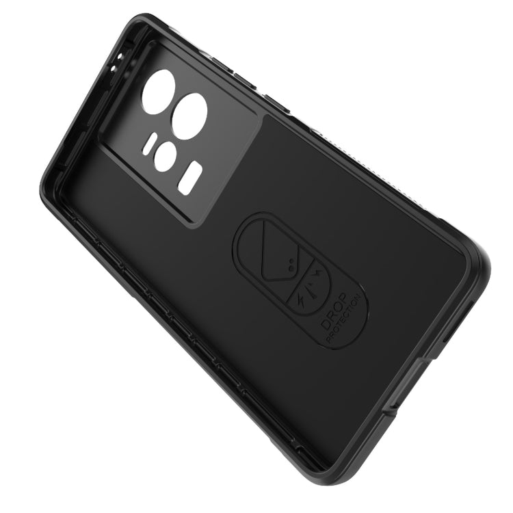 For vivo iQOO 11 5G Magic Shield TPU + Flannel Phone Case(Black) - vivo Cases by buy2fix | Online Shopping UK | buy2fix