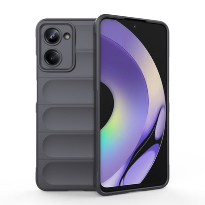 For Realme 10 Pro 5G Magic Shield TPU + Flannel Phone Case(Dark Grey) - Realme Cases by buy2fix | Online Shopping UK | buy2fix