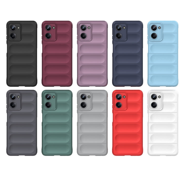 For Realme 10 Pro 5G Magic Shield TPU + Flannel Phone Case(Dark Grey) - Realme Cases by buy2fix | Online Shopping UK | buy2fix