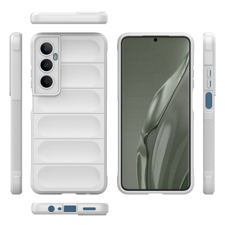 For Realme C65 4G Global Magic Shield TPU + Flannel Phone Case(White) - Realme Cases by buy2fix | Online Shopping UK | buy2fix