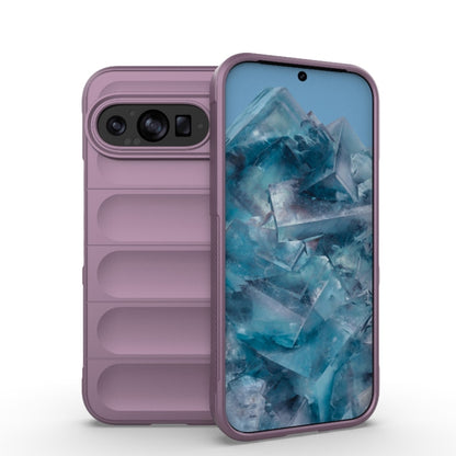 For Google Pixel 9 5G Global Magic Shield TPU + Flannel Phone Case(Purple) - Google Cases by buy2fix | Online Shopping UK | buy2fix