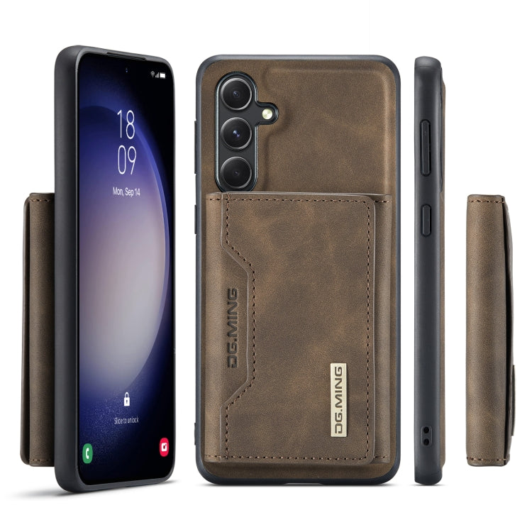 For Samsung Galaxy S23 FE 5G DG.MING M2 Series 3-Fold Multi Card Bag + Magnetic Phone Case(Coffee) - Galaxy S23 FE 5G Cases by DG.MING | Online Shopping UK | buy2fix