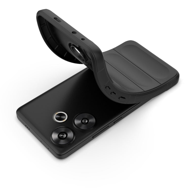 For Xiaomi Redmi Turbo 3 5G Magic Shield TPU + Flannel Phone Case(Black) - Xiaomi Cases by buy2fix | Online Shopping UK | buy2fix
