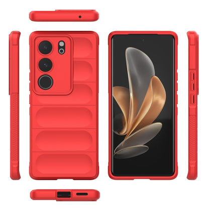 For vivo S17 Magic Shield TPU + Flannel Phone Case(Red) - vivo Cases by buy2fix | Online Shopping UK | buy2fix