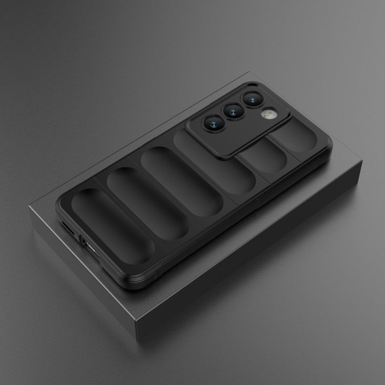 For vivo Y200E 5G Global / Y100 5G IDN Magic Shield TPU + Flannel Phone Case(Black) - vivo Cases by buy2fix | Online Shopping UK | buy2fix